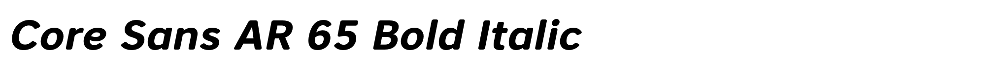 Core Sans AR 65 Bold Italic image